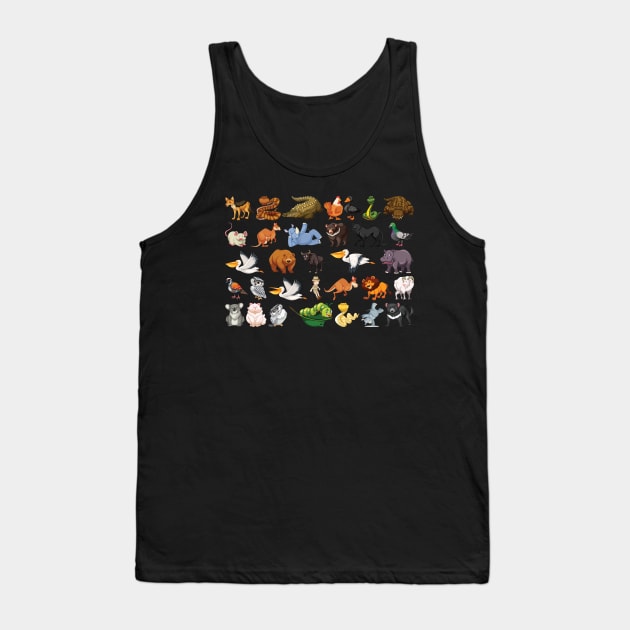 A Set Of Wild Animals Tank Top by ArtShare